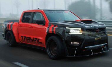 Nissan revela a Frontier Tarmac: pickup rebaixada e potente feita para drift no SEMA Show