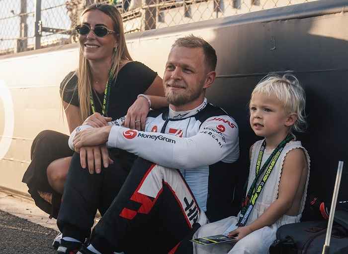 Kevin Magnussen e a família (Instagram @kevinmagnussen)