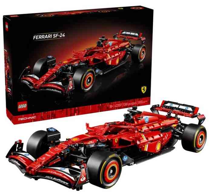 Lego lança réplica de Ferrari F1 em escala 1:8 com motor funcional e montagem desafiadora (Lego)