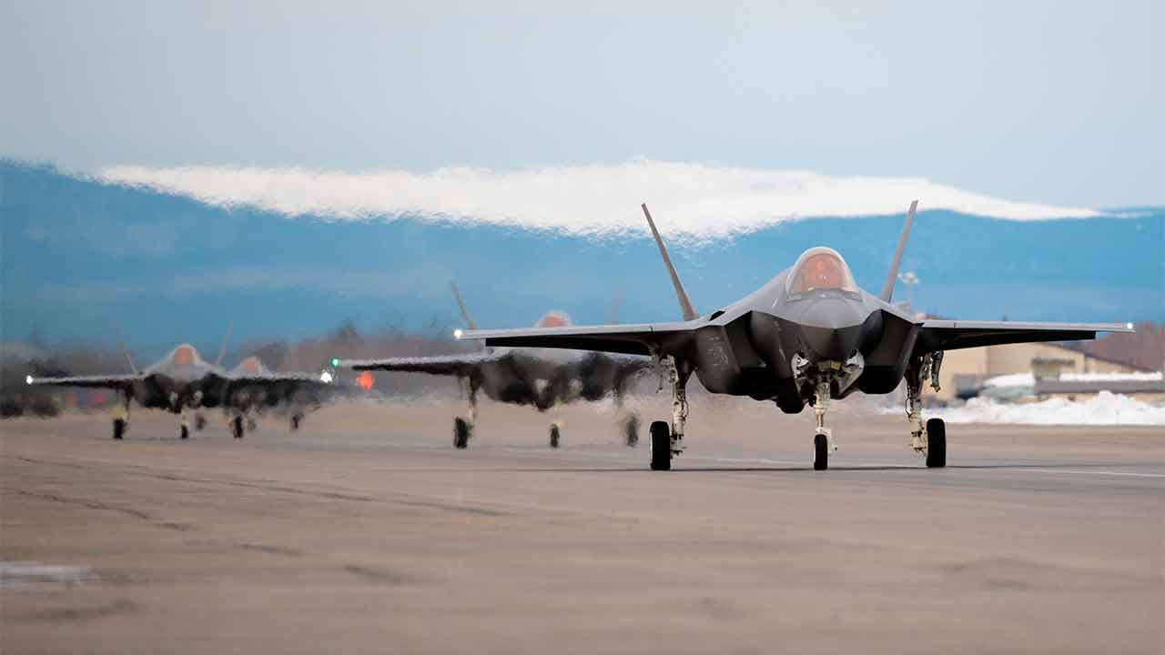 F-35A Lightning IIs. Foto: X @EielsonAirForce