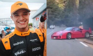 Ferrari F40 de Lando Norris se envolve em acidente em Mônaco