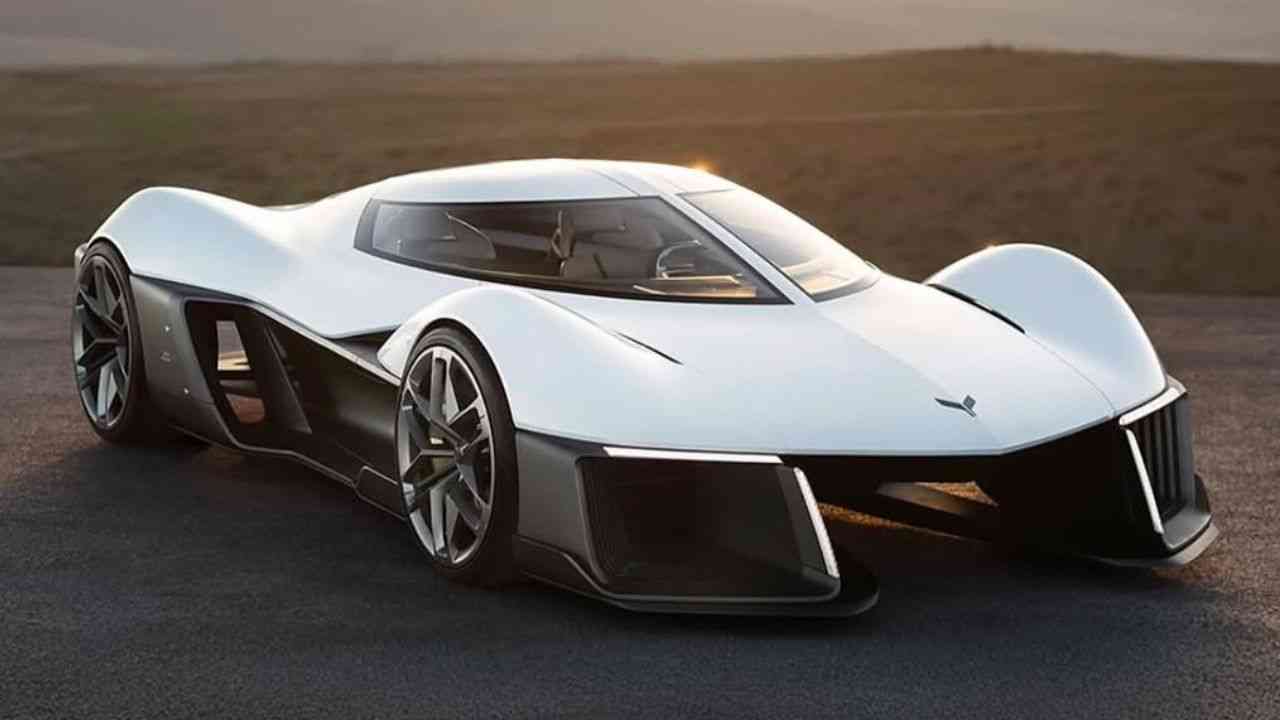 GM revela conceito de hipercarro elétrico Corvette com design britânico e toque futurista