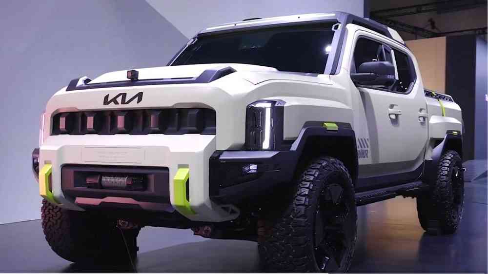 Kia présente une version tout-terrain radicale du pick-up Tasman au Salon de Séoul (X @HMGnewsroom)