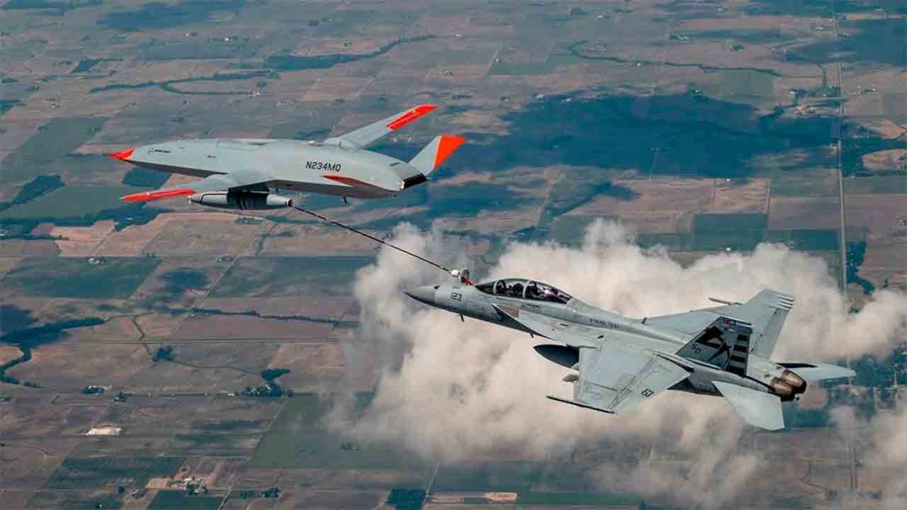 MQ-25 Stingray. Foto: X @USNavy / @BoeingDefense