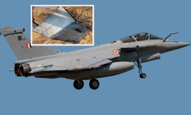 Destroços de caça Rafale indiano levantam dúvidas sobre alegações do Paquistão. Fotos: Reprodução redes sociais