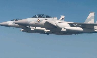 F-15QA da Força Aérea do Emirado do Catar. X @Scavino47