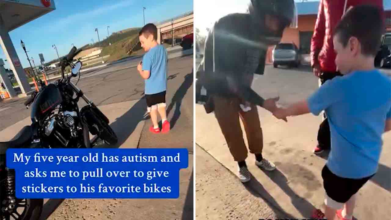 Mother moves the internet by sharing her autistic son's passion for motorcycles. Photo and video: Instagram @mamadontbreak