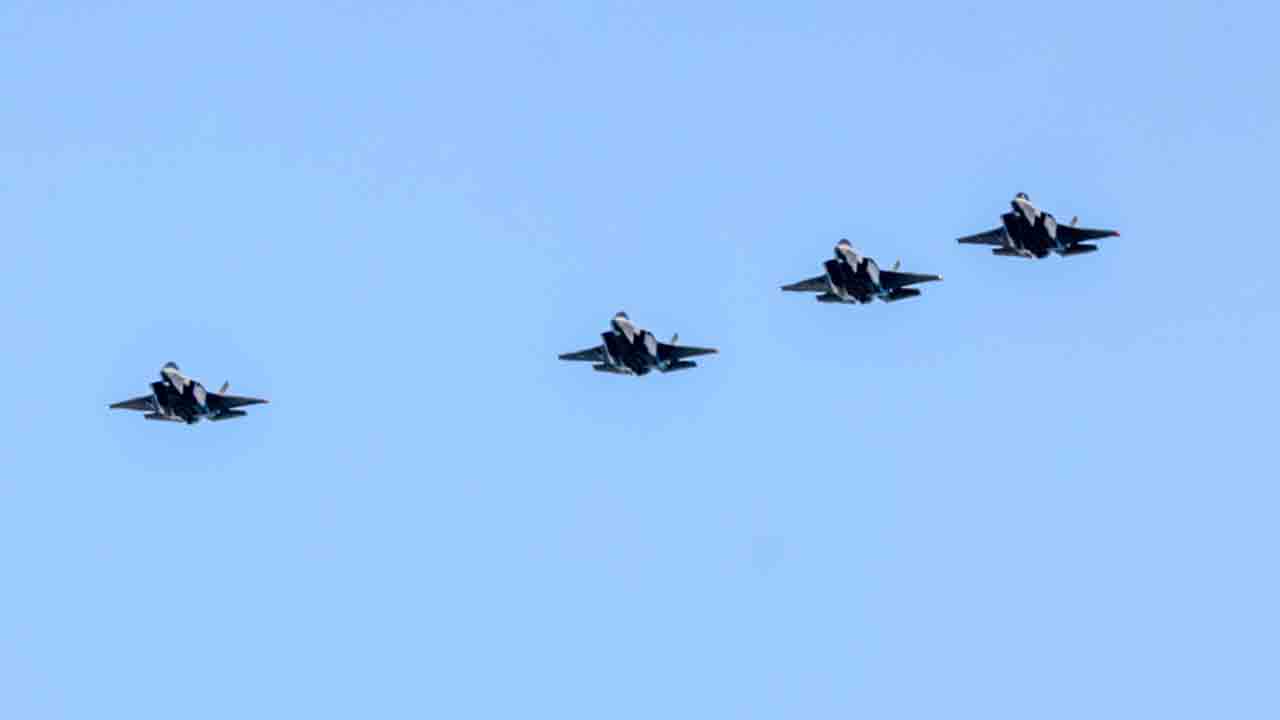 新F-35A戰機抵達Skrydstrup空軍基地。照片：Forsvaret.dk