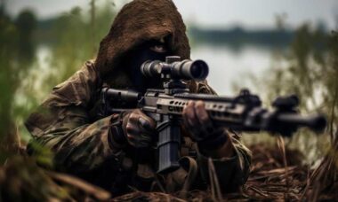 Sniper ucraniano para blindado russo com tiro a 1.700 metros de distância