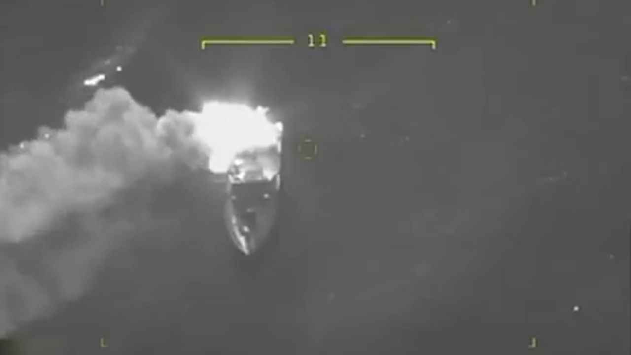 Ukrainsk drone ødelægger russisk fartøj med stormtropper ud for kysten i Kherson-regionen