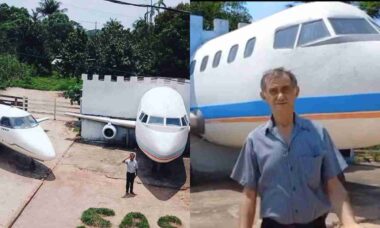 Apaixonado por aviões, idoso constrói réplicas no quintal de casa e vira atração no Brasil