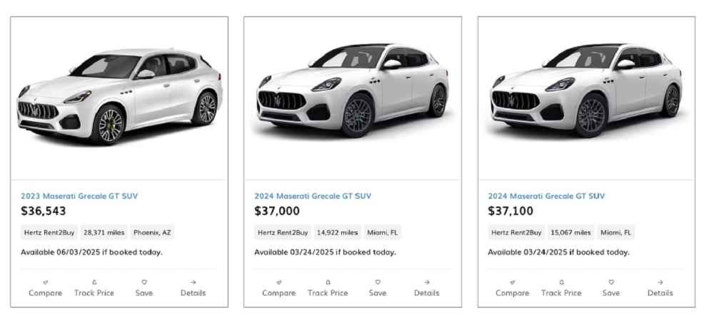 Gebrauchter Maserati Grecale wird in den USA von Hertz für weniger als 40.000 US-Dollar verkauft (Hertz)