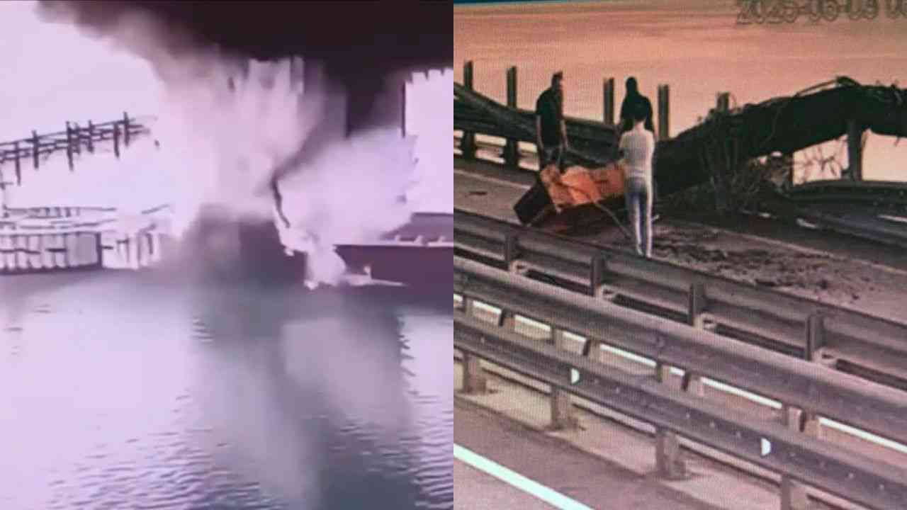 Drones navais e explosivos potentes marcam ataque ucraniano à ponte da Crimeia