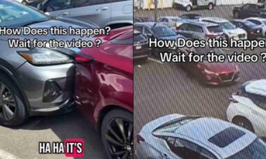 Vídeo viral mostra acidente em test drive após cliente esquecer carro em marcha à ré na Nissan