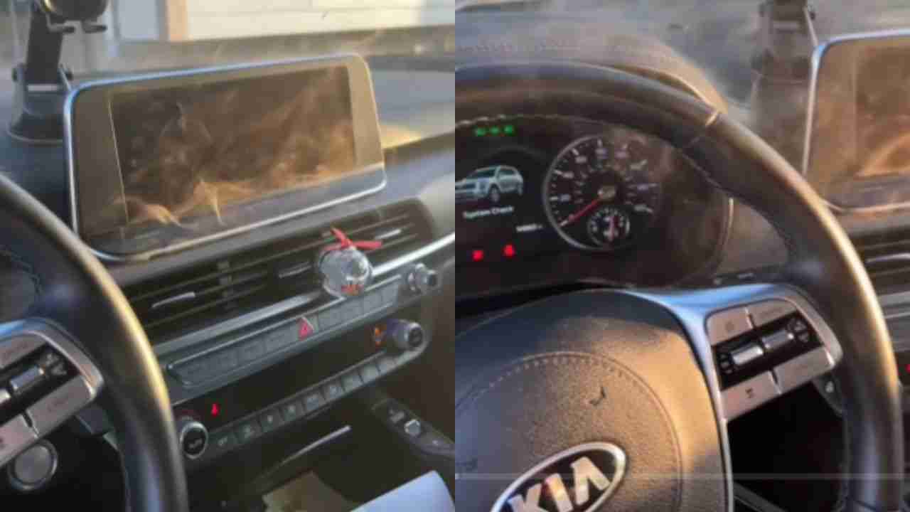 Vídeo viral exibe Kia Telluride soltando fumaça no painel e alerta para risco de incêndio