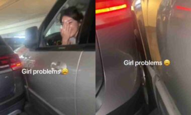 Mulher viraliza ao tentar estacionar SUV gigante em vaga apertada de aeroporto