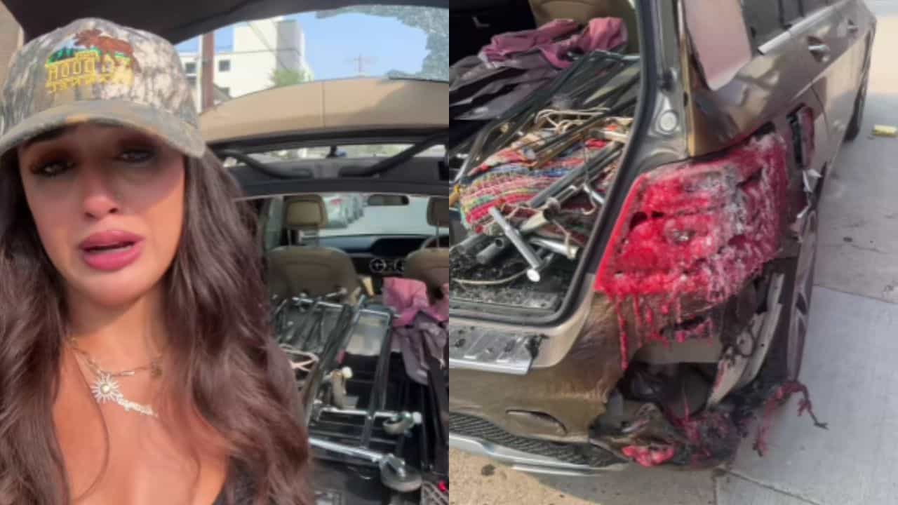 Video toont verbrande Mercedes en eigenaresse meldt schade en inkomensverlies na brand