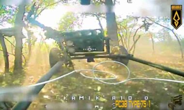 Drone ucraniano destrói lançador de foguetes norte-coreano Type 75 na região de Kharkiv