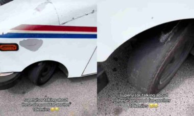 Vídeo de motorista dos Correios denunciando pneus carecas viraliza nas redes sociais