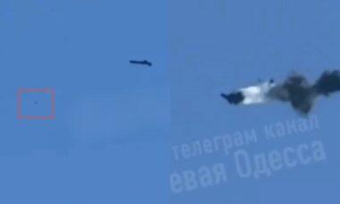 Drone ucraniano intercepta e destrói Shahed russo durante ataque noturno
