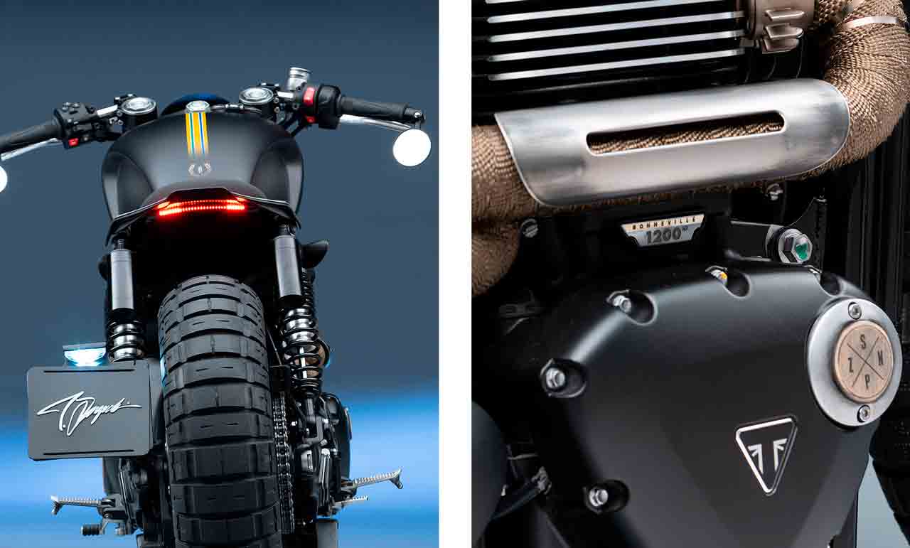 Het Braziliaanse project "Gaijin" van Shibuya Garage vertegenwoordigt Brazilië in de finale van Triumph Originals. Bron: Instagram @triumphbr | @shibuyagarage