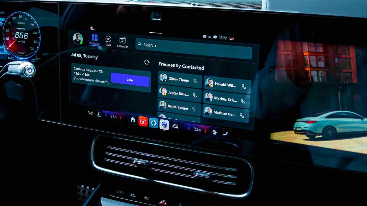 Quem pediu? Mercedes decide trazer Microsoft Teams para seus carros