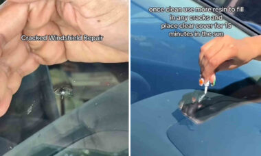 Vídeo: Mulher usa kit de reparo de US$ 20 para consertar para-brisa quebrado