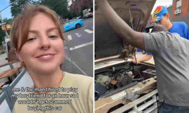 Mulher "aluga" namorado por 1 hora para não sofrer golpe enquanto compra carro novo