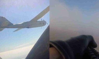 Pilotos ucranianos derrubam drones russos com espingardas em aviões a hélice antigos