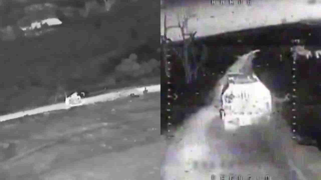 Drone ucraniano destrói lança-chamas russo TOS-1A em ataque duplo coordenado