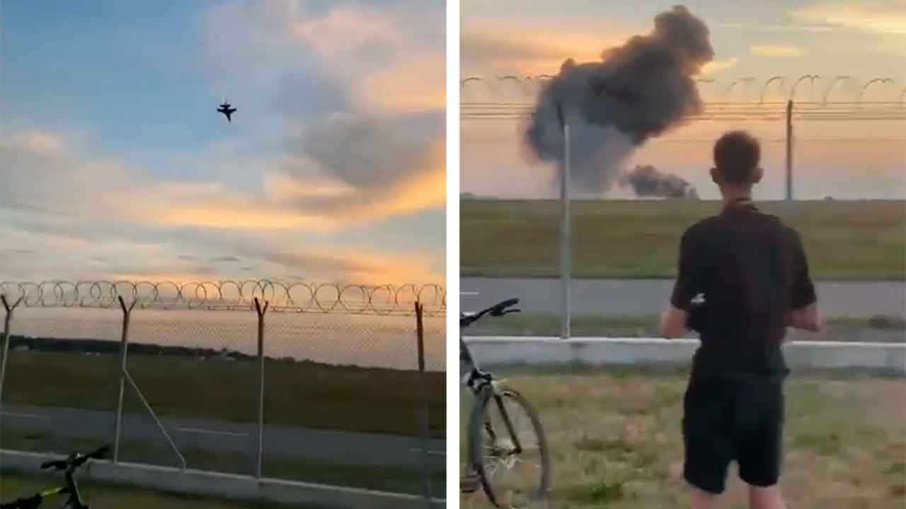 Pilot tewas setelah jet tempur F-16 Angkatan Udara Polandia jatuh saat latihan untuk pertunjukan udara. X / @D3cuuu