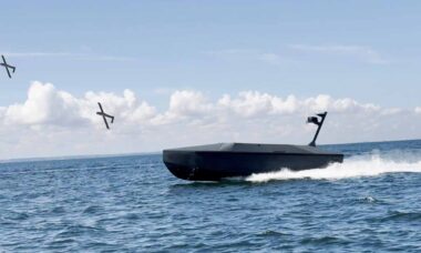 Drone naval StormRider, desenvolvido pelo WB Group. Foto: WB Group