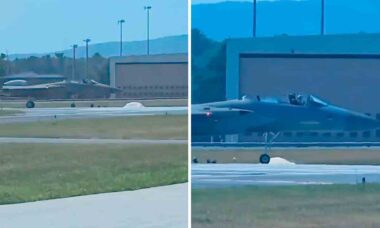 Vídeo: Copiloto de caça F-15 é ejetado acidentalmente na pista nos EUA. X @DaleStarkA10