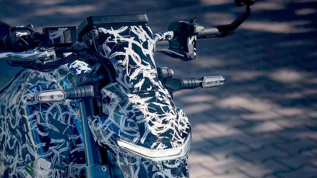 a close up of a motorcycle