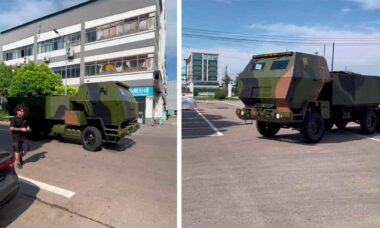 Réplicas chinesas do HIMARS aparecem em vídeos nas redes sociais. Foto: Heibo