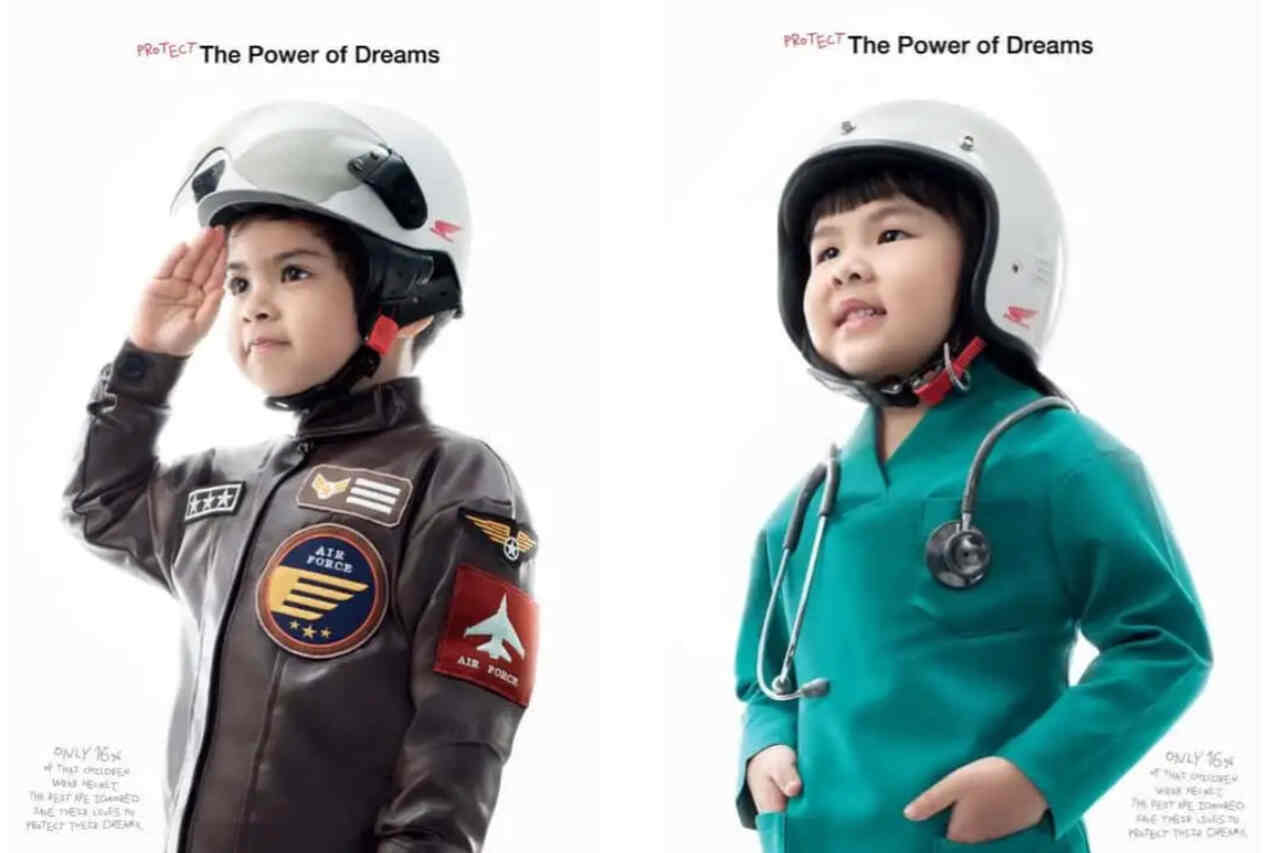 Honda lanza campaña de concienciación sobre el uso del casco para niños en Tailandia