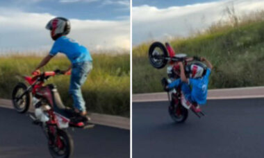 Conselho Tutelar critica responsável de menino de 10 anos que empina motos nas redes sociais