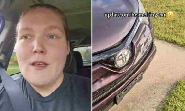 Mulher mostra seu carro "derretendo" no calor — isso é possível?
