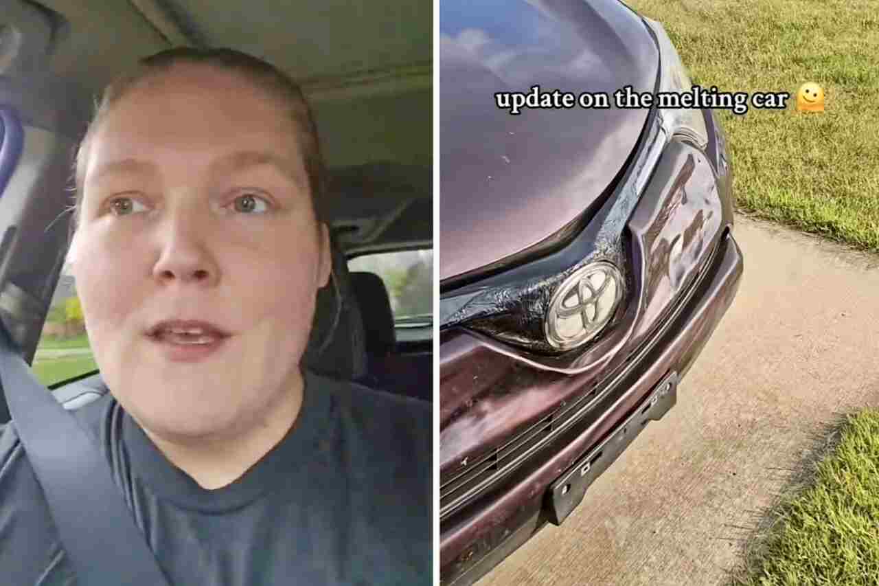 Mulher mostra seu carro "derretendo" no calor — isso é possível?