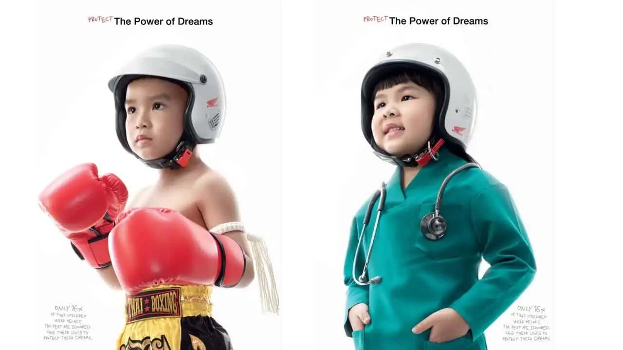 Honda lanza campaña de concienciación sobre el uso del casco para niños en Tailandia