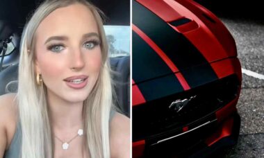Mulher relata que homem ficou olhando ela gravar vídeos em seu Ford Mustang: "Por quê?"
