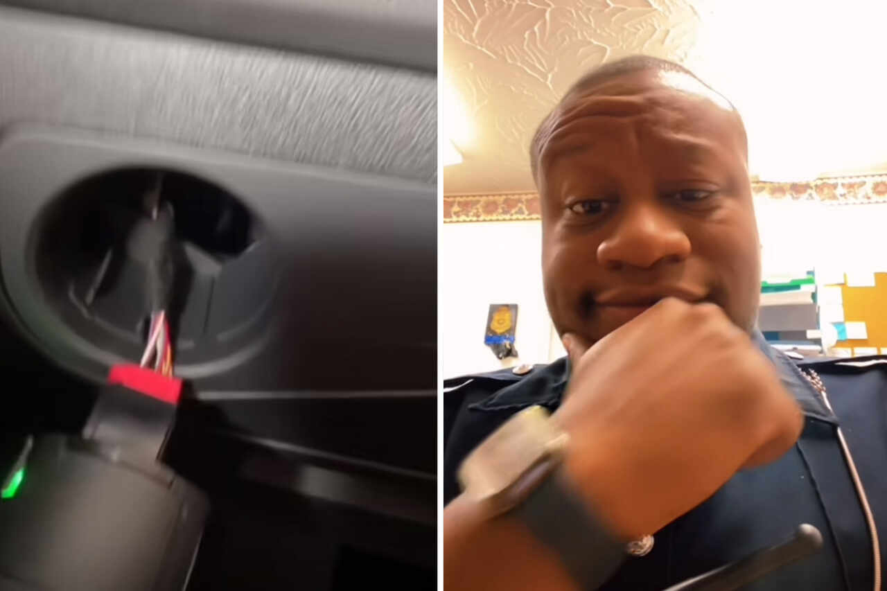 Video: Uomo mostra un vano segreto per 'nascondere cose' in auto e attira l'attenzione di un poliziotto