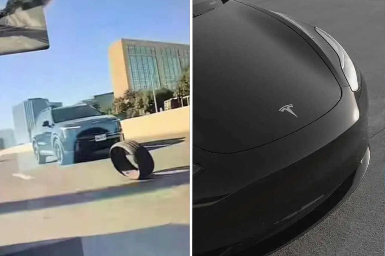 Video: Vrouw waarschuwt nadat haar Tesla-band van de snelweg vloog