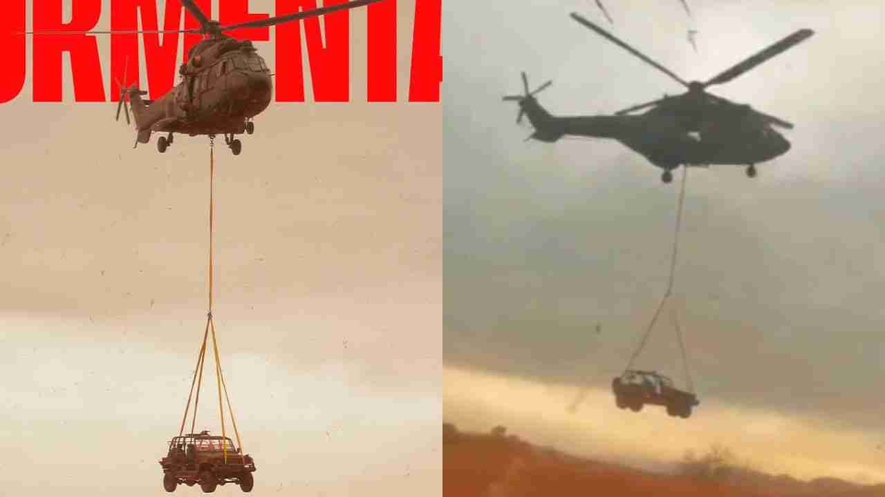 Brasilianische Armee führt Manöver mit Hubschraubern durch, die Fahrzeuge in Rio de Janeiro transportieren