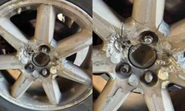 Vídeo viral mostra mecânico lidando com pneu e roda severamente danificados