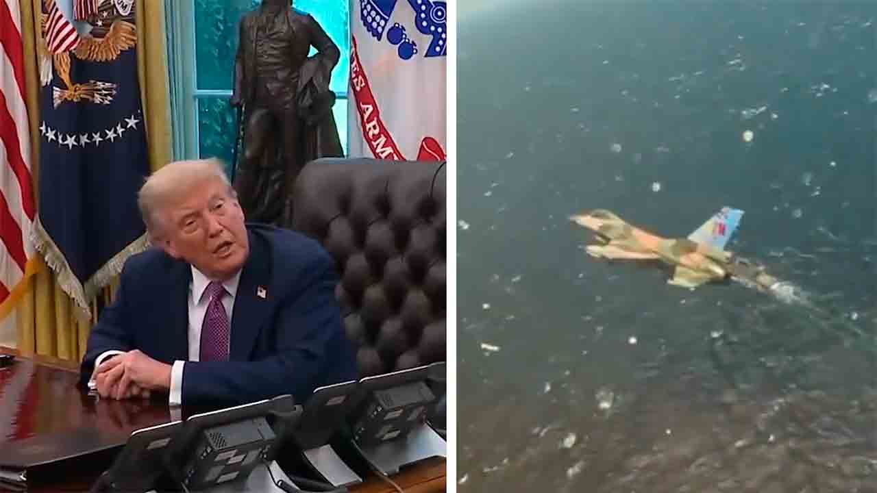 Trump godkjenner nedskyting av venezuelanske jagerfly ved trussel. X @WhiteHouse