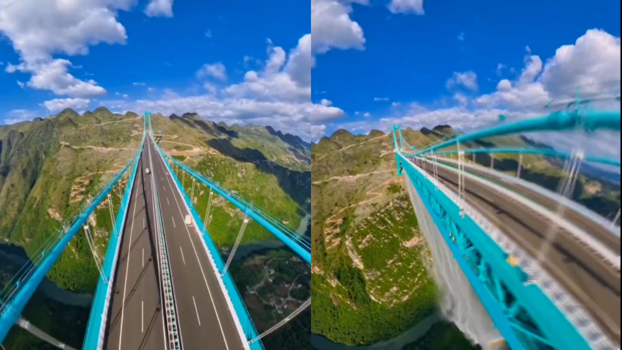 Le plus haut pont du monde inauguré en Chine avec environ 625 mètres de hauteur