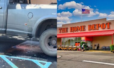 Dodge Ram é flagrada vazando diesel em frente ao Home Depot e viraliza no TikTok