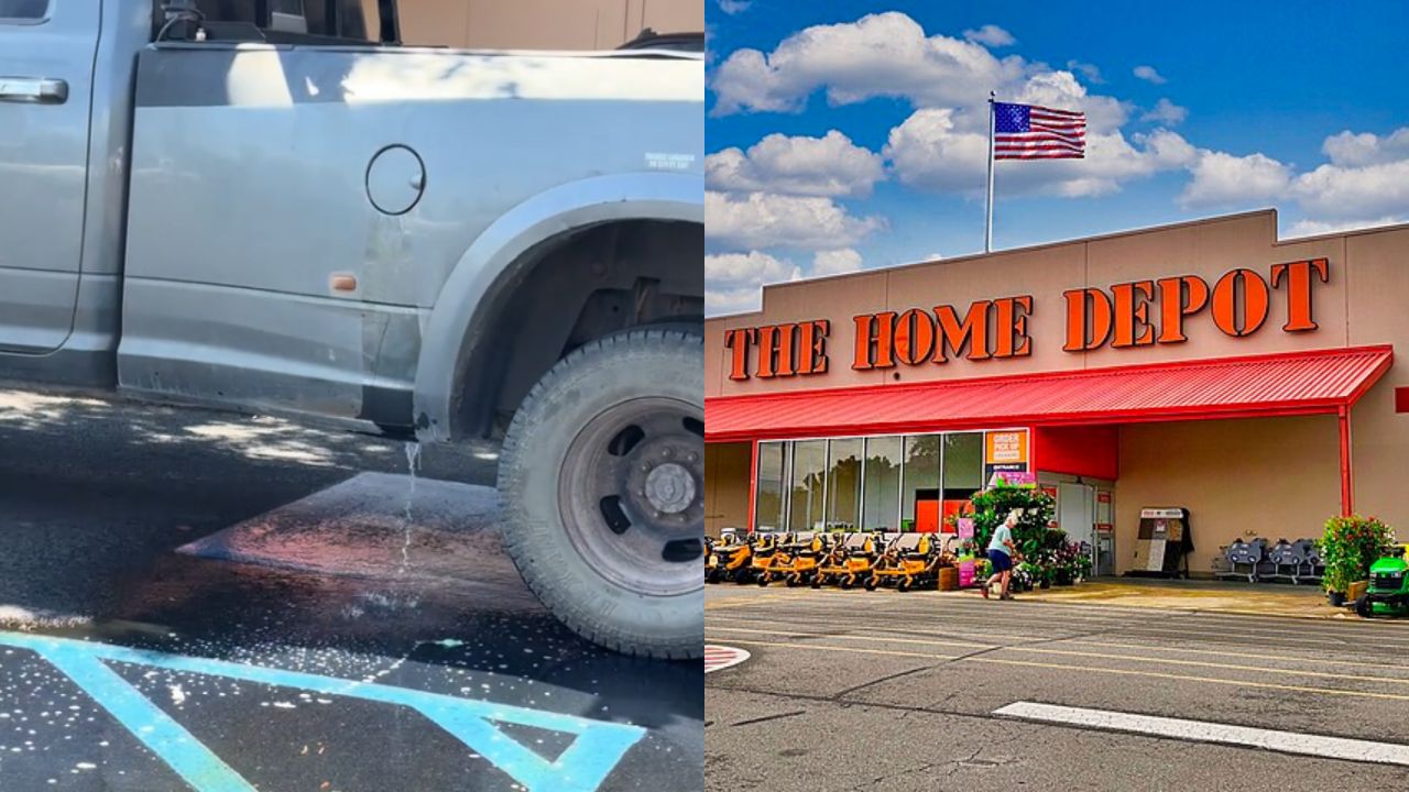 Dodge Ram é flagrada vazando diesel em frente ao Home Depot e viraliza no TikTok