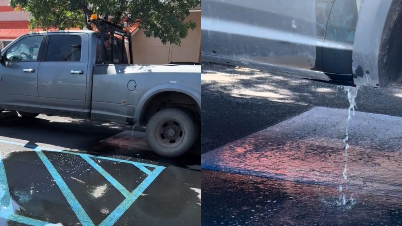 Dodge Ram é flagrada vazando diesel em frente ao Home Depot e viraliza no TikTok